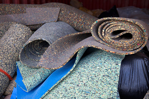 Pile of Carpet Padding at different weights