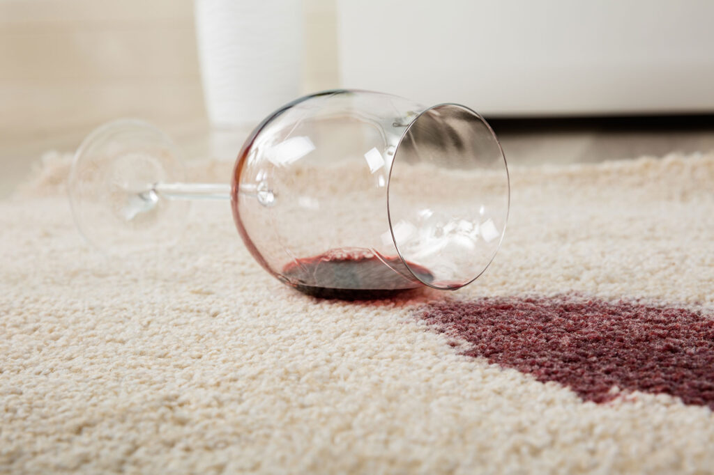 Red Wine Spill on Carpet